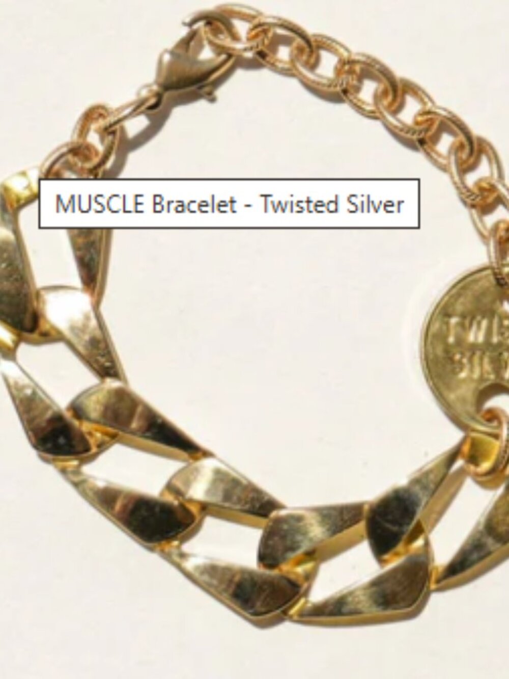 Twisted Silver Muscle Bracelet, new never worn